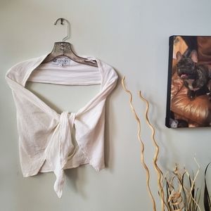 Amado Domincan Republic white halter top. L EUC